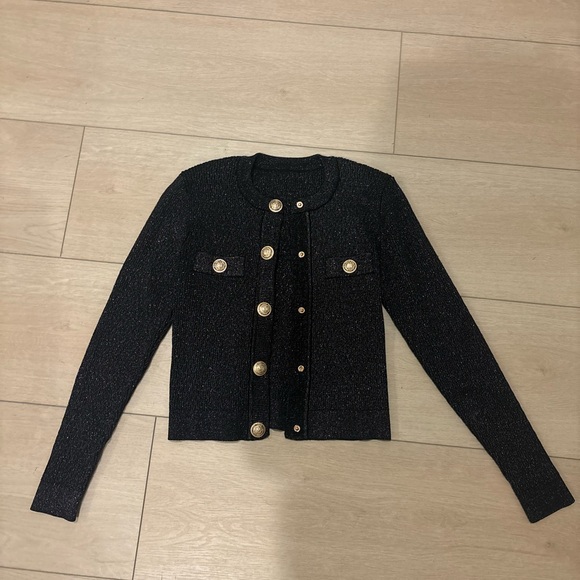 Balmain Black Blazer with Gold Buttons - Picture 1 of 3